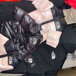 The North Face Black and Light Pink Jacket